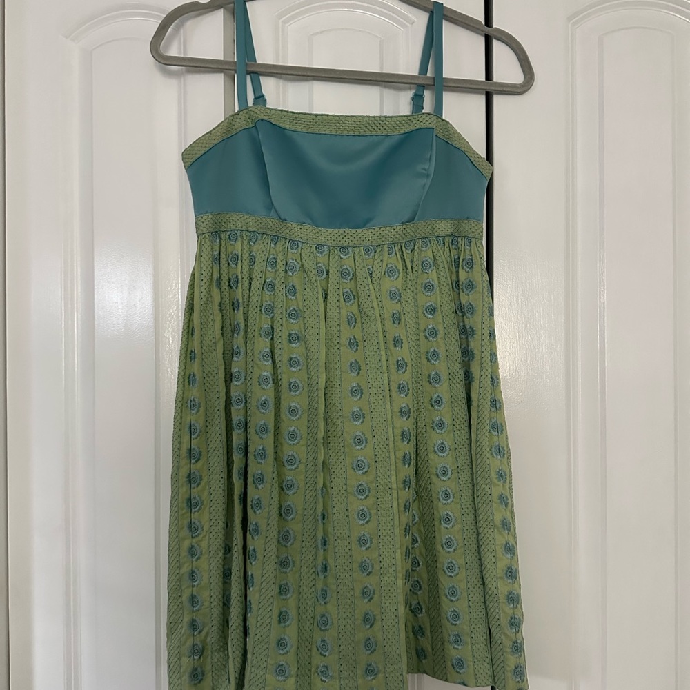Teal and Green Strappy Dress